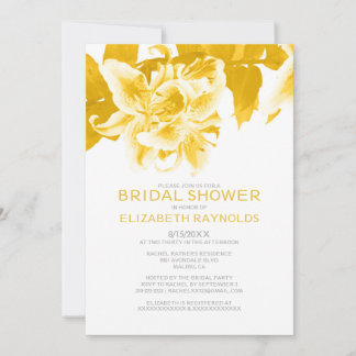 Gold Blume Bridal Dusche Einladungen
