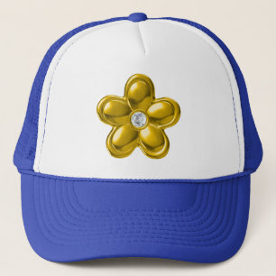 GOLD-BLUME MIT DIAMOND TRUCKERKAPPE