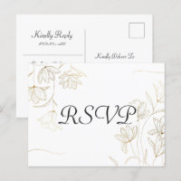 Gold Blume UAWG Poatcard Postkarte