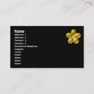 Gold-Blume und Diamant Visitenkarte