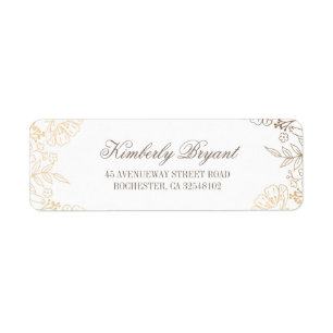 Gold Blume Vintage White Wedding