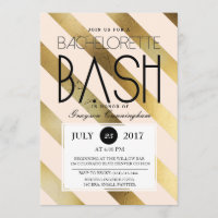 Gold & Blush Bachelorette Bash | Party Einladung