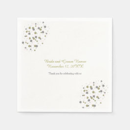 Gold Blush Confetti Dots Serviette