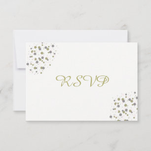 Gold Blush Confetti Dots UAWG RSVP Karte