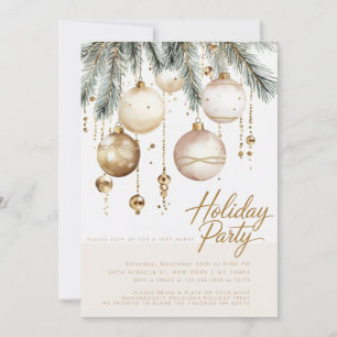 Gold-Blush-Ornament Schmuck Weihnachtsfeier Einladung