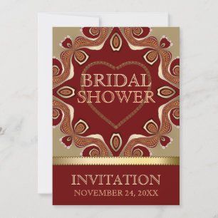 Gold Bohemisch Earth Liebe Bridal Shower Einladung
