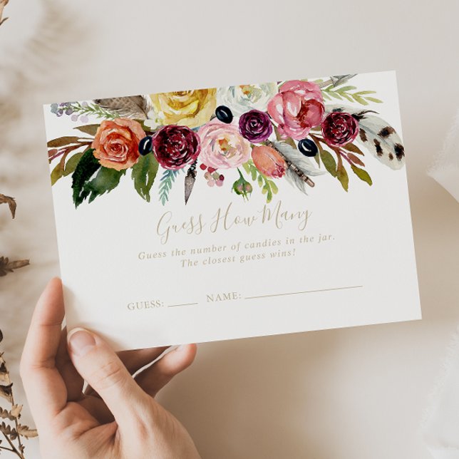 Gold Boho Blues schätzt wie viele Spielkarten Visitenkarte (Von Creator hochgeladen)