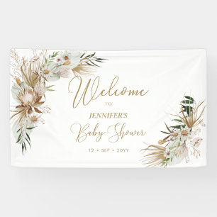 Gold Boho/Bohemian Baby Shower Willkommensbanner Banner