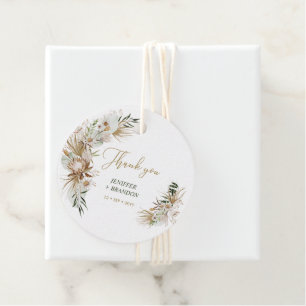 Gold Boho/Bohemian Hochzeit Danke Geschenkanhänger