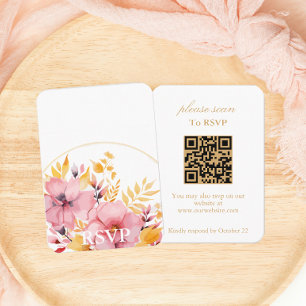 Gold Boho Floral UAWG mit QR Code Begleitkarte