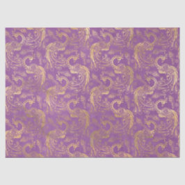 Gold-Boho-Friedenstruppen auf dem Lavendel-Decoupa Seidenpapier