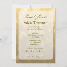 Gold Bokeh | BRAUTPARTY Einladung