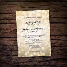 Gold Bokeh Lights Elegante Hochzeit