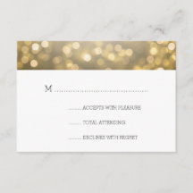 Gold Bokeh Lights Elegante Hochzeitsfeier UAWG