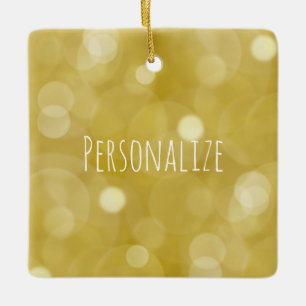 Gold Bokeh Personalisiert Keramikornament
