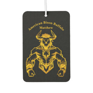 Gold Bold Bison Graphic Design Autolufterfrischer