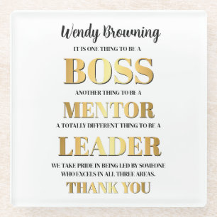 Gold & Bold Boss Wertungswoche Glasuntersetzer