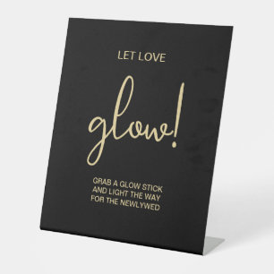 Gold Bold Handritten Script Gelassen Liebe Glow We Sockelschild