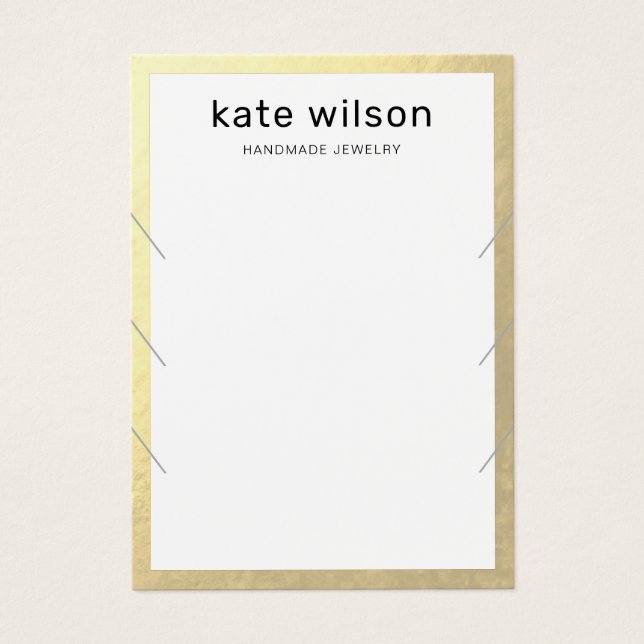 Gold Border 3 Necklace Bracelet Display Card (Vorderseite)