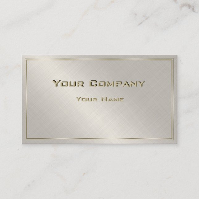 Gold Border Minimal Corporate Business Card Visitenkarte (Vorderseite)