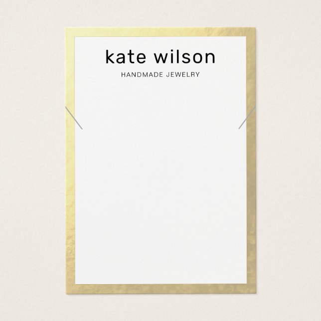 Gold Border Necklass Armband Display Card (Vorderseite)