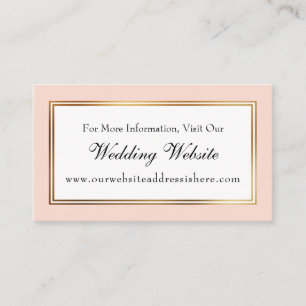 Gold Borted Blush Wedding Website Beilagen Karten