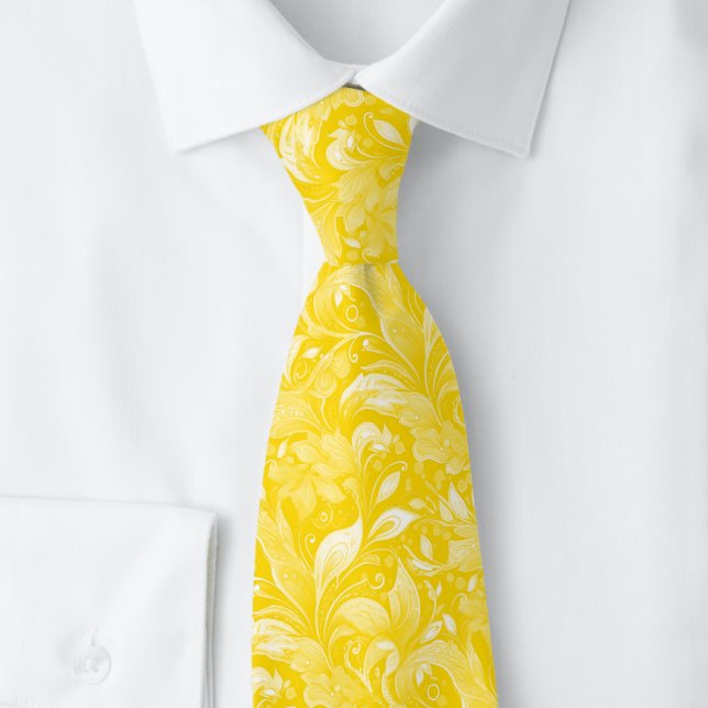 Gold Botanical Batik Krawatte (Von Creator hochgeladen)
