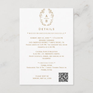 Gold Botanische Hochzeitskarte Begleitkarte