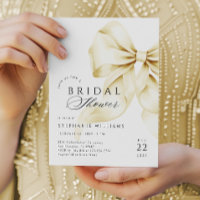 Gold Bow Bridal Dusche Einladung