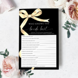 Gold Bow, der das beste Spiel der Braut kennt