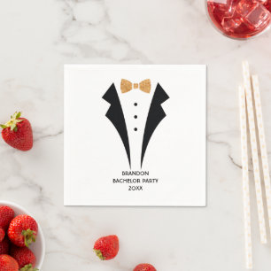 Gold Bow Krawatte Tuxedo Bachelor Party Serviette
