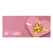 Gold Bow Lovely Pink Heart Geschenkboxen Gift Card