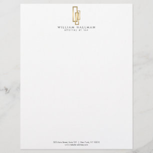 Gold Boxen Professionell elegant Letterhead Briefbogen
