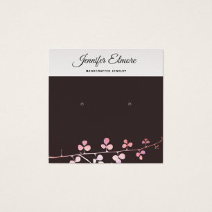 Gold Branch Black Earring Studs Display Holder