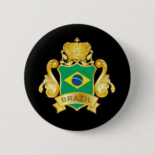 Gold Brasilien Button