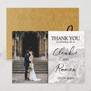 Gold Brazil Passport Dankeskarte