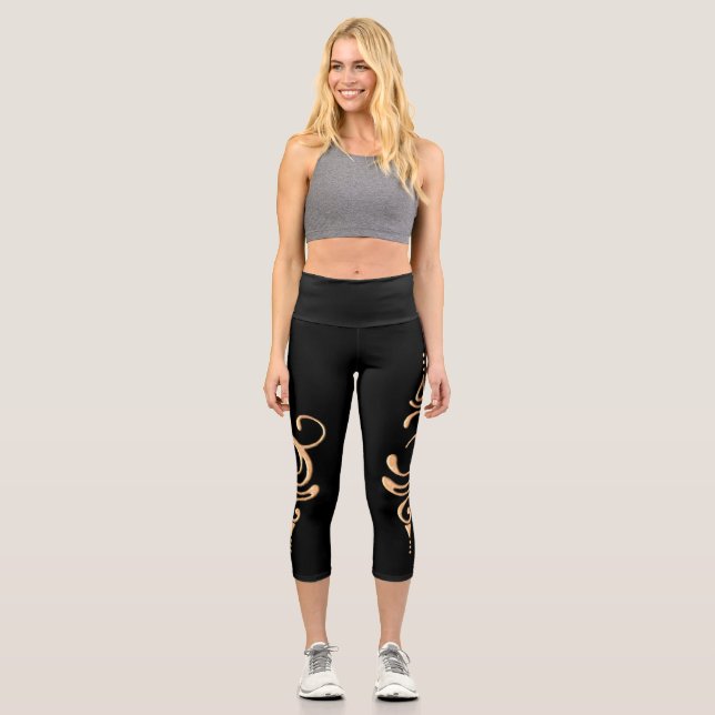 Gold Breathe  Capri Leggings (Vorderseite)