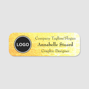Gold Bright Luxury Elegant Namensschild