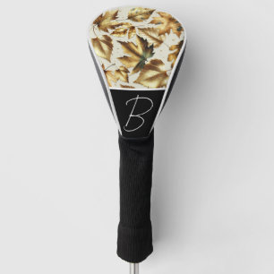 Gold-Bronze-Blätter-Mandel-Beige-Glamour-Herbst Golf Headcover