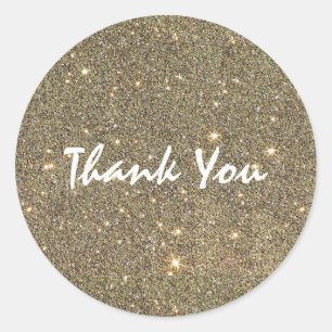 Gold-Bronze-Glitter-Funkel-Glamour-Party-Aufkleber Runder Aufkleber