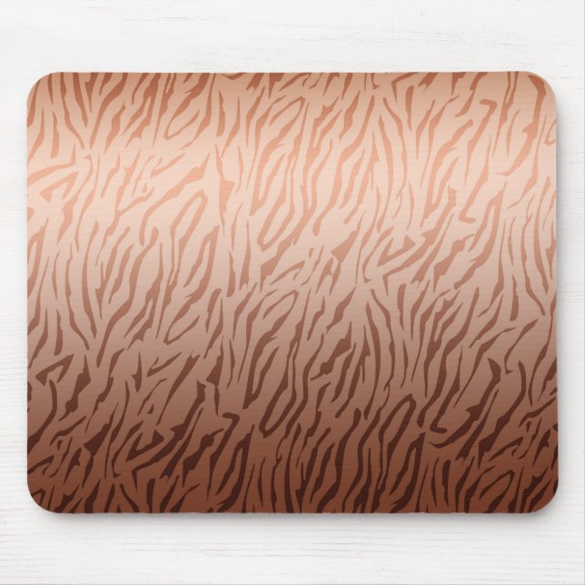 Gold Bronze Ombre Tiger Print Mousepad (Vorne)