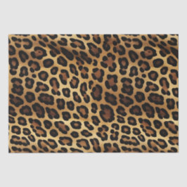 Gold Brown Black Leopard Print Seidenpapier