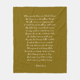 Gold Brown Custom Poem Song Lyric Quote Fleecedecke