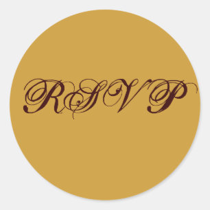 Gold Brown UAWG Wedding Sticker