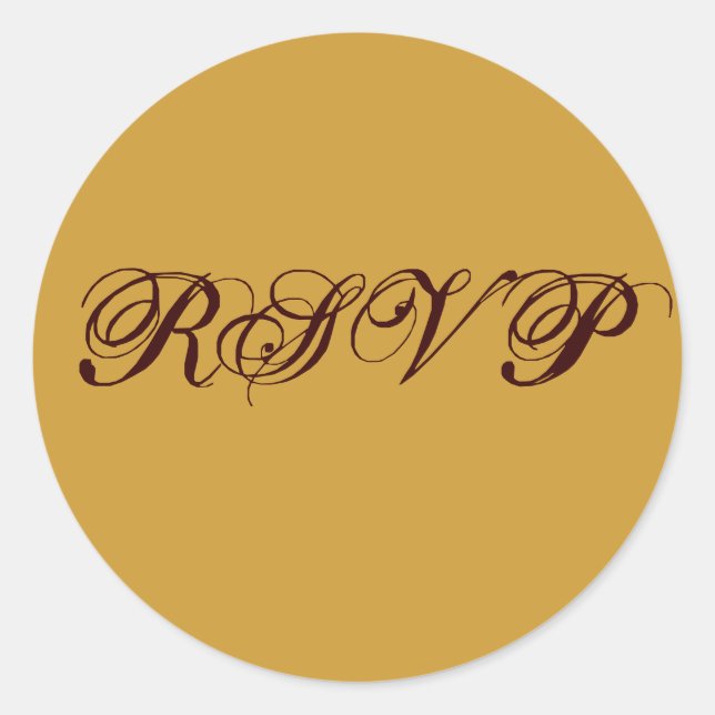 Gold Brown UAWG Wedding Sticker (Vorderseite)