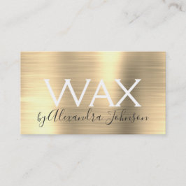 Gold Brushed Metal Beauty Wax Visitenkarte