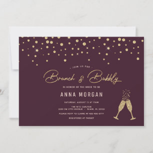 Gold Bubbles Brunch & Bubbly Einladung