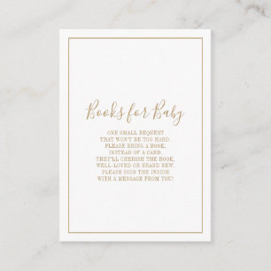 Gold-Bücher für Babydusche Begleitkarte