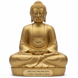Gold Buddha 2D Statuette Flat Statue Freistehende Fotoskulptur
