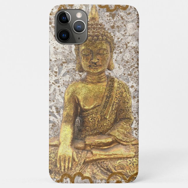 Gold Buddha Floral Blume Case-Mate iPhone Hülle (Rückseite)
